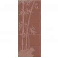 Textura de bambú decorativo terracota tallada Panel 