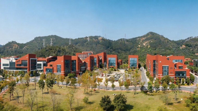 terracotta rainscreen facade used in tropical technology campus